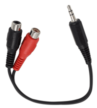 CABLETECH Audio kabel, 2x RCA ženski na utikač 3,5 mm stereo, duljina 5 m