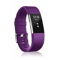 B-STRAP Silicone Diamond (Large) remen za Fitbit Charge 2, purple