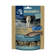 REAL NATURE Poslastica za pse Wilderness Fish snack Rocky River losos 70 g