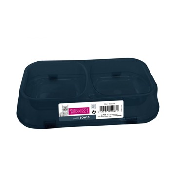 M-PETS Dvostruka plastična posuda; 2 x 150 ml, više boja