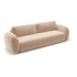 COSMOPOLITAN DESIGN Bež baršunasti sklopiva/s prostorom za odlaganje sofa 262 cm Tonale, 262x105x88 cm
