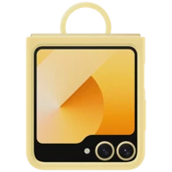 SAMSUNG Maskica za Galaxy Z Flip 6, silikonska s prstenom, žuta