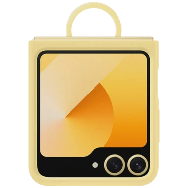 SAMSUNG Maskica za Galaxy Z Flip 6, silikonska s prstenom, žuta