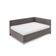 MEISE MÖBEL Antracitno sivi kutni dječji krevet s prostorom za pohranu 140x200 cm Cool