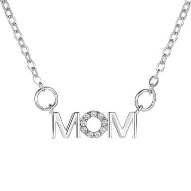 Ogrlica Mom KP28446, srebrna