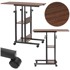 SPRINGOS Stol mobilni 73-85x40x80 cm, tamnosmeđa/crna