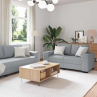 Set sofa s jastucima, 3-dijelni, tkanina, svijetlosiva