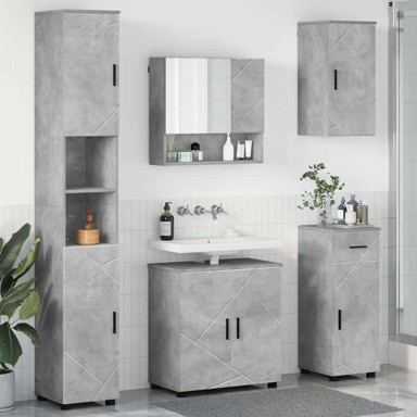 Set namještaja za kupaonicu 5 komada beton siva 61 x 35 x 64 cm