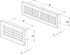 AIRROXY Kraj rešetka ravnog kanala 220 x 55 mm RX 02-519