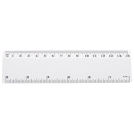 Ravnalo PVC 15 cm bijelo