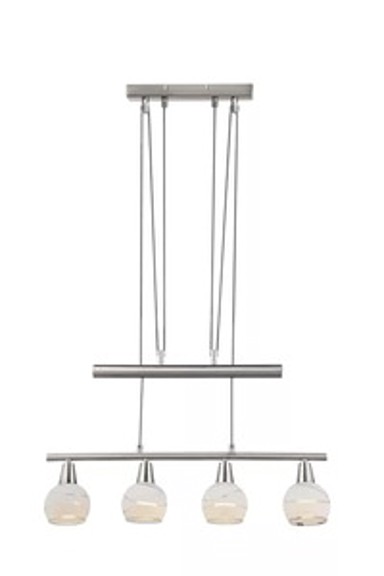 Viseća svjetiljka Elliott, 4xE14 LED, IP20, srebrna