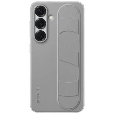 SAMSUNG Maskica za Galaxy S25, silikonska sa stalkom i remenom, siva 