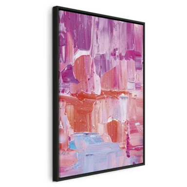 Slika Šareni kontrasti, energični prijelazi boja u tonovima ružičaste, 40x60 cm