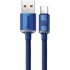 BASEUS Podatkovni kabel Crystal Shine Series, Type-A/Type-C, 100 W, FC, 2m, plava (CAJY000503)