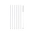 VIALLI DESIGN Set staklenih slamki 6 kom 20 cm, bijela