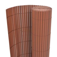 Ograda za vrt s obje strane pvc 150x500 cm,smeđa