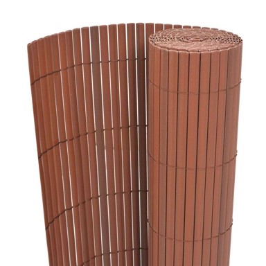 Ograda za vrt s obje strane pvc 150x500 cm,smeđa