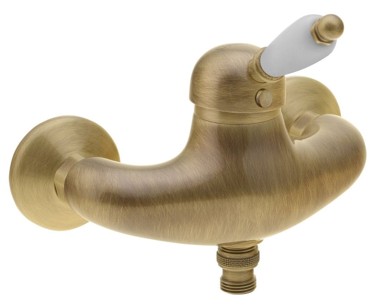 SAPHO Miješalica za tuš KIRKÉ WHITE, zidna, retro, brončana, bijela