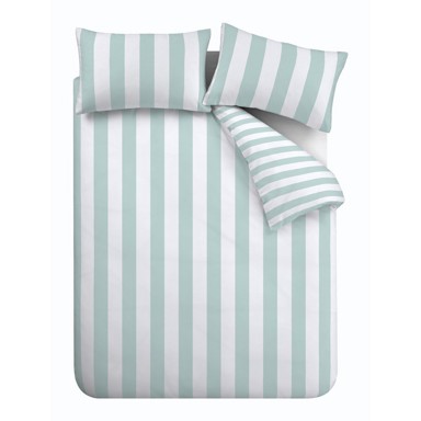 CATHERINE LANSFIELD Posteljina Cove Stripe za bračni/produženi krevet 230x220 cm Mentol zelena