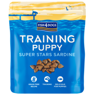 FISH4DOGS Poslastice za štence Puppy Super Stars Sardine, 150 g