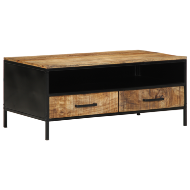 Stolić za kavu, 90 x 50 x 40 cm, čvrsto drvo rough mango