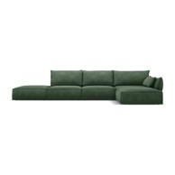 MAZZINI SOFAS Tamno zelena kutna garnitura (desni kut) Vanda, 364x171x85 cm