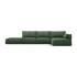 MAZZINI SOFAS Tamno zelena kutna garnitura (desni kut) Vanda, 364x171x85 cm