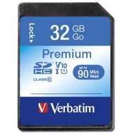 VERBATIM Memorijska kartica Premium SDHC 32GB 90MB/s, crna