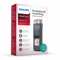 PHILIPS VoiceTracer Diktafon, crna/siva