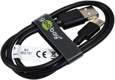 GOOBAY USB-C kabel za punjenje i sinkronizaciju, 0,5 m, crni