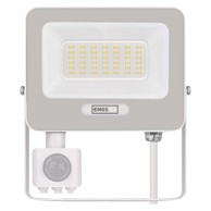 EMOS LED reflektor Glaro ZS2334W, PIR, 30 W, IP54, 3000 lm, neutralna bijela, bijeli