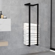 Stalak za ručnike crni 25 x 20 x 95 cm željezni