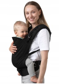 Ergonomska nosiljka za bebe DROMADER Urban, 100% pamuk, crna