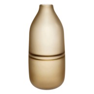 HÜBSCH Vaza smeđa staklena Frosted, visina 30 cm