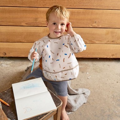 LÄSSIG Podbradnjak dugih rukava 2 komada Little Mateys, plavi, 6–24 mjeseca