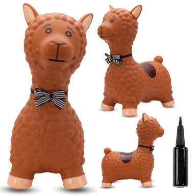 Alpaka za skakanje s mašnicom, 55cm, smeđa