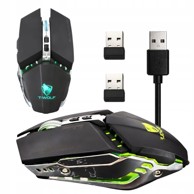 VERKGROUP Gaming miš, bežični 2,4 GHz, 2x USB, optički, 1600 DPI, LED RGB
