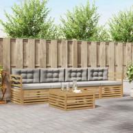 Set vanjskih sofa, 5 dijelova, bijelo-svijetlosivi