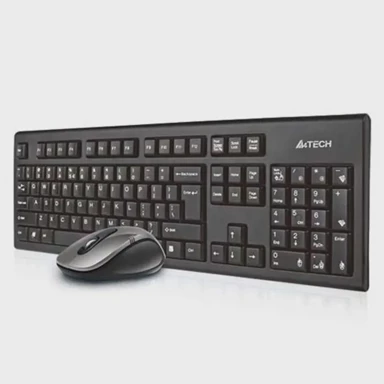 A4TECH Tipkovnica i miš 7100N QWERTY, RF Wireless, crni 