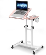 NIKCORP Podesivi prijenosni stol za laptop, 64 x 40 cm, visina 58 - 89 cm, ružičasta