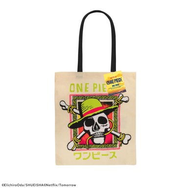 CINEREPLICAS Tote bag One Piece Jolly Roger, crna