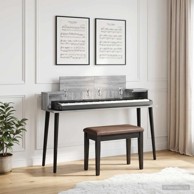Studio radni stol, 130 x 36 x 19,5 cm, siva sonoma
