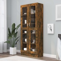 Vitrina boja dimljenog hrasta 82,5 x 30,5 x 185,5 cm drvena