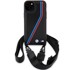BMW Futrola M Edition Carbon Tricolor Lines & Strap, za iPhone 15 Plus i 14 Plus, crna