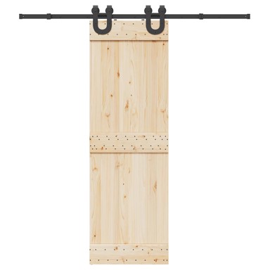 Pribor za klizna vrata 200 cm čelični crni