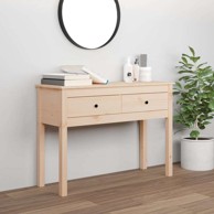 Konzolni stol, 100 x 35 x 75 cm, masivna borovina, prirodna boja