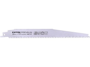 EXTOL PREMIUM List sabljaste pile 8806301, 228 x 24 x 1,25 mm