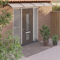 Nadstrešnica za vrata crna i prozirna 400 x 80 cm polikarbonat