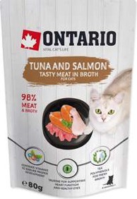 ONTARIO Vrećica Cat 80 g, tuna i losos