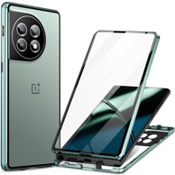 Futrola za OnePlus 11 5G, magnetsko dvostruko staklo, zelena